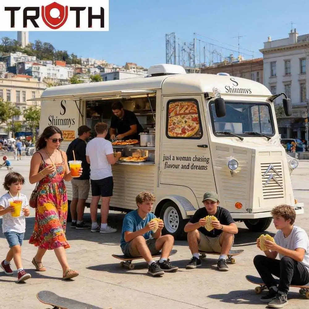 Camion electric Fast Food Pizza Complet Echipat