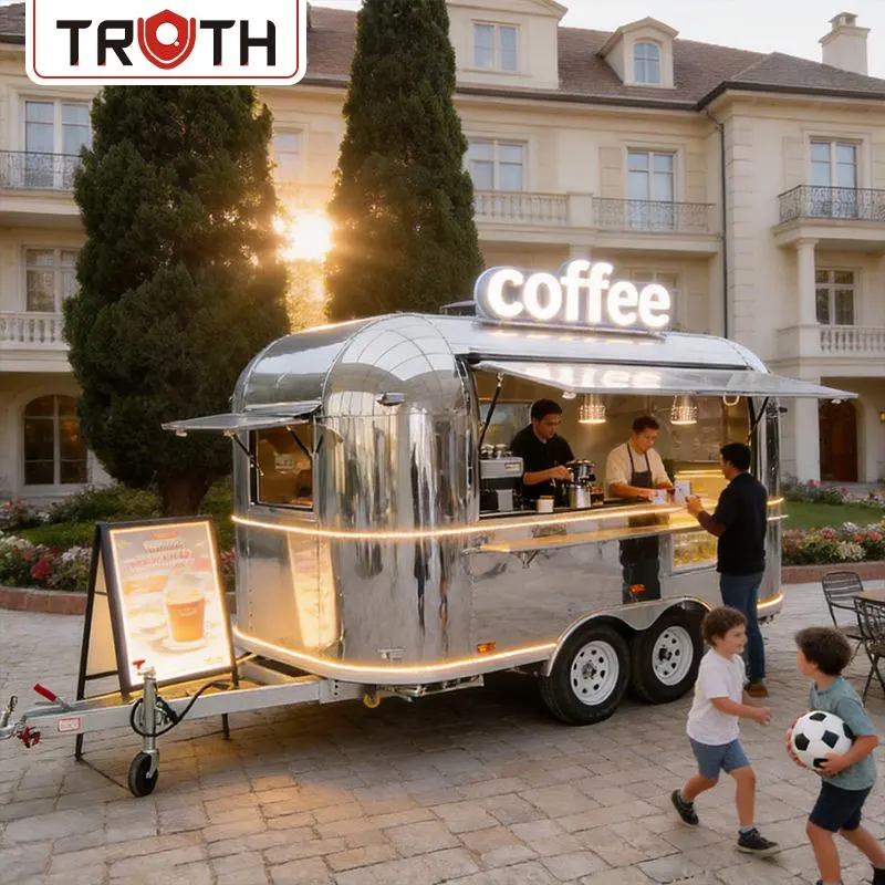 Food Truck Cafea Trailer Food Van Cart