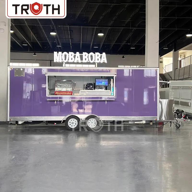 Square Pizza Food Truck With Bathroom