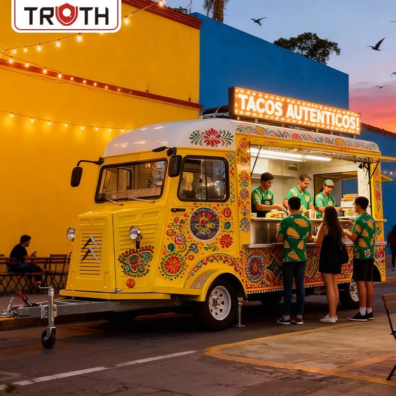Remorcă alimentară mobilă electrică pentru tacos